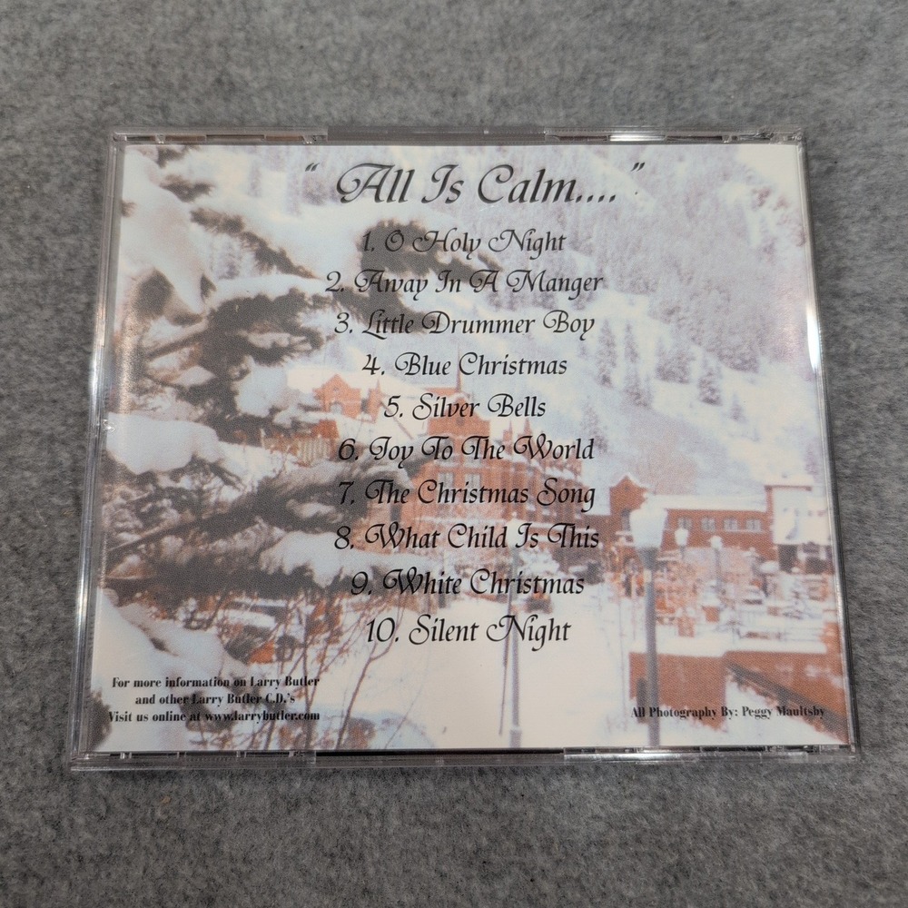 Larry Butler All Is Calm Greetings CD Christmas Music Piano Winter Trees - Picture 2 of 2